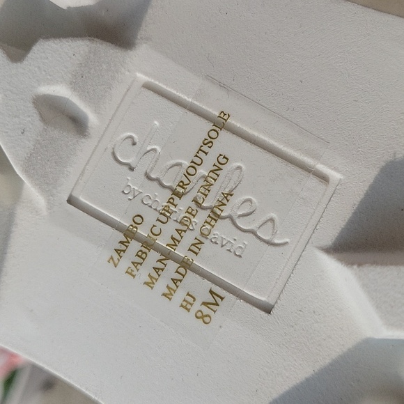 NEW! CHARLES DAVID Pink Zambo Floral Lug Sole Sandals 8. - Picture 10 of 10